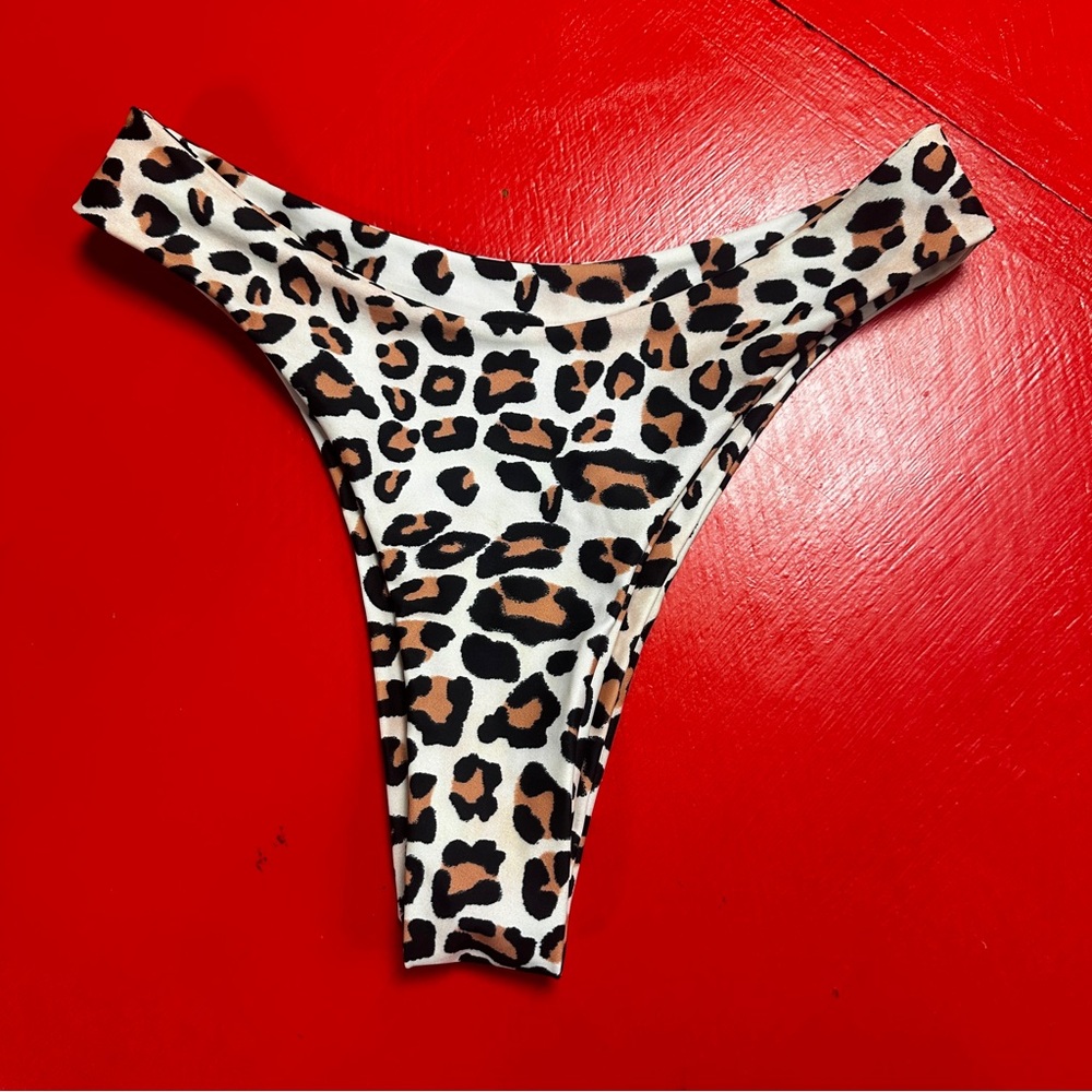 SHEIN CHEEKY BIKINI BOTTOMS animal print